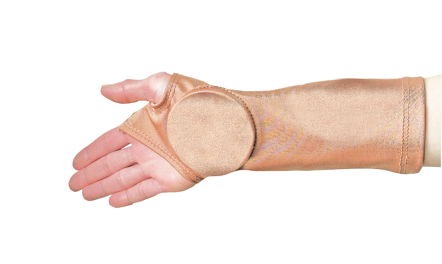 JR854 padded touch hand-palm guard, beige, front view