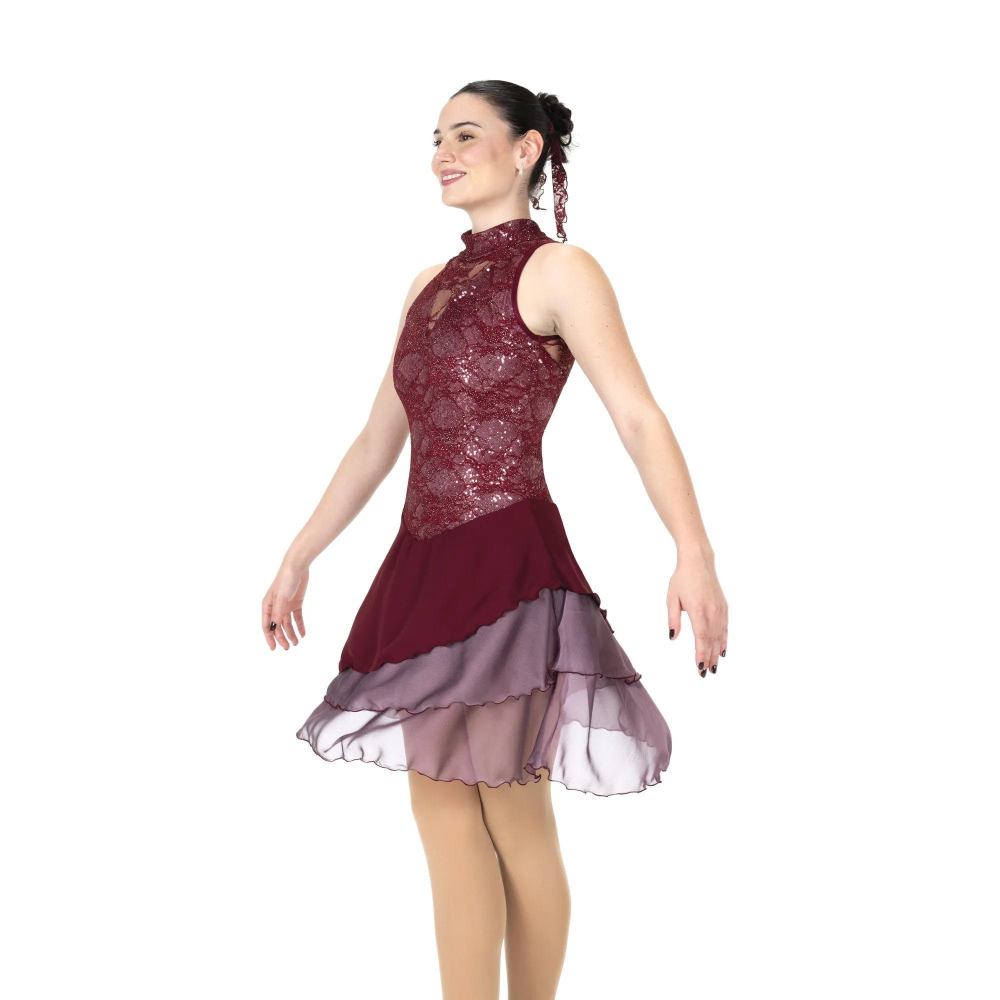 AD110 Merlot Mambo Dance Dress