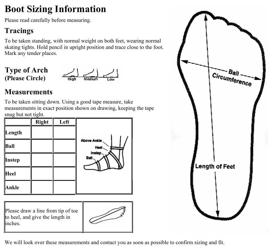 Foot measurements