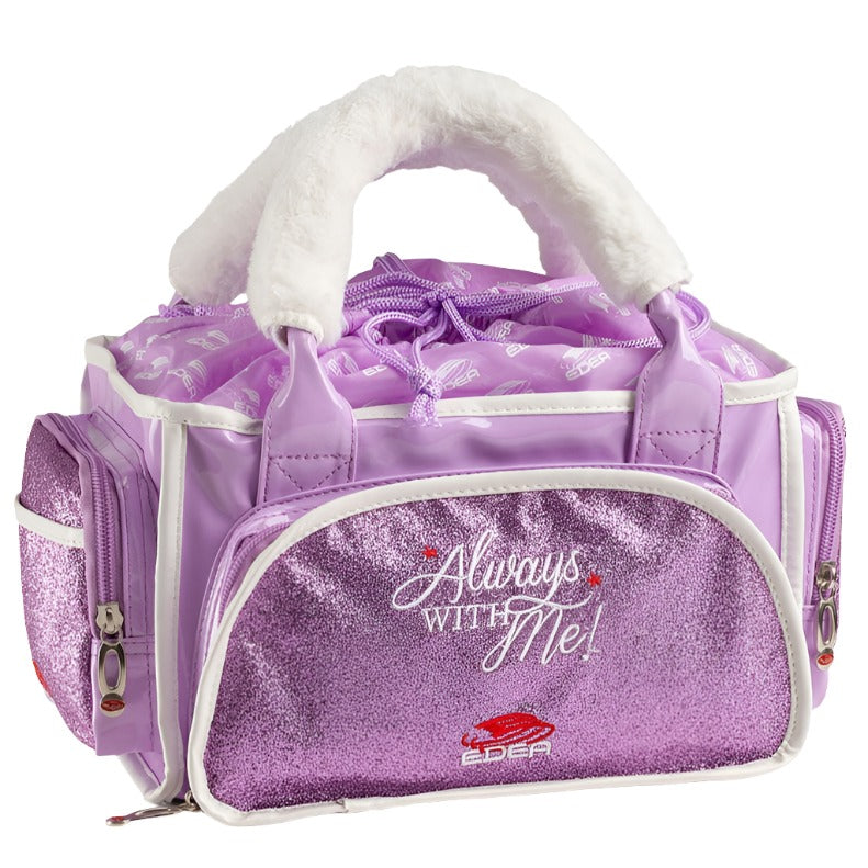 Purple Edea Always With Me sport bag with plush handles