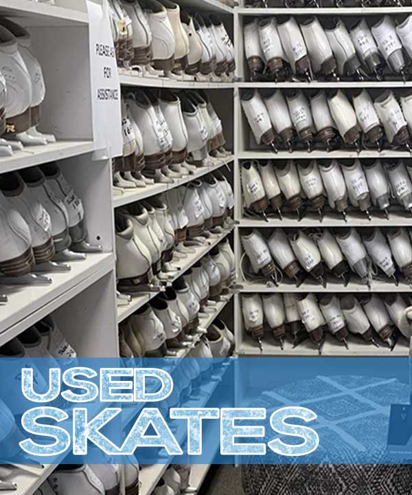 Huge selection of used figure skates
