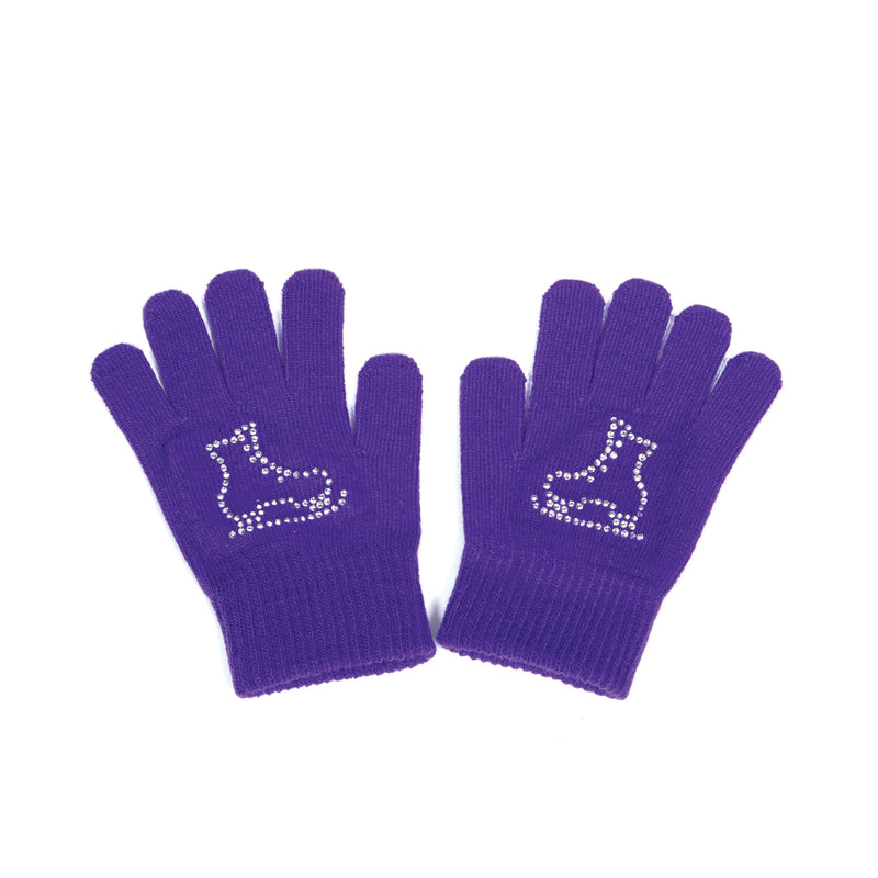 JR1112 Skate Crystal Gloves Purple