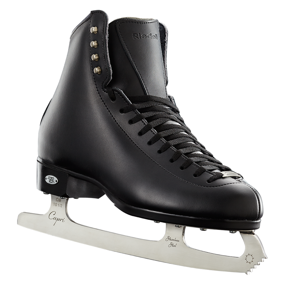 Riedell 133 Diamond Black Mens Figure Skates-Capri Blades