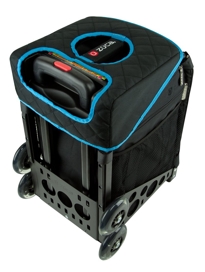 Zuca Sport Travel Tote Reversible Seat Cushion Blue-Black