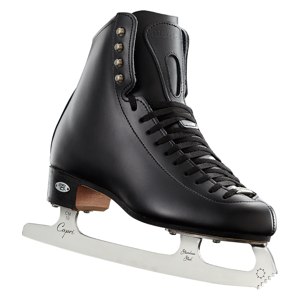 Riedell 223 Stride Black Mens Figure Skates-Astra Blades