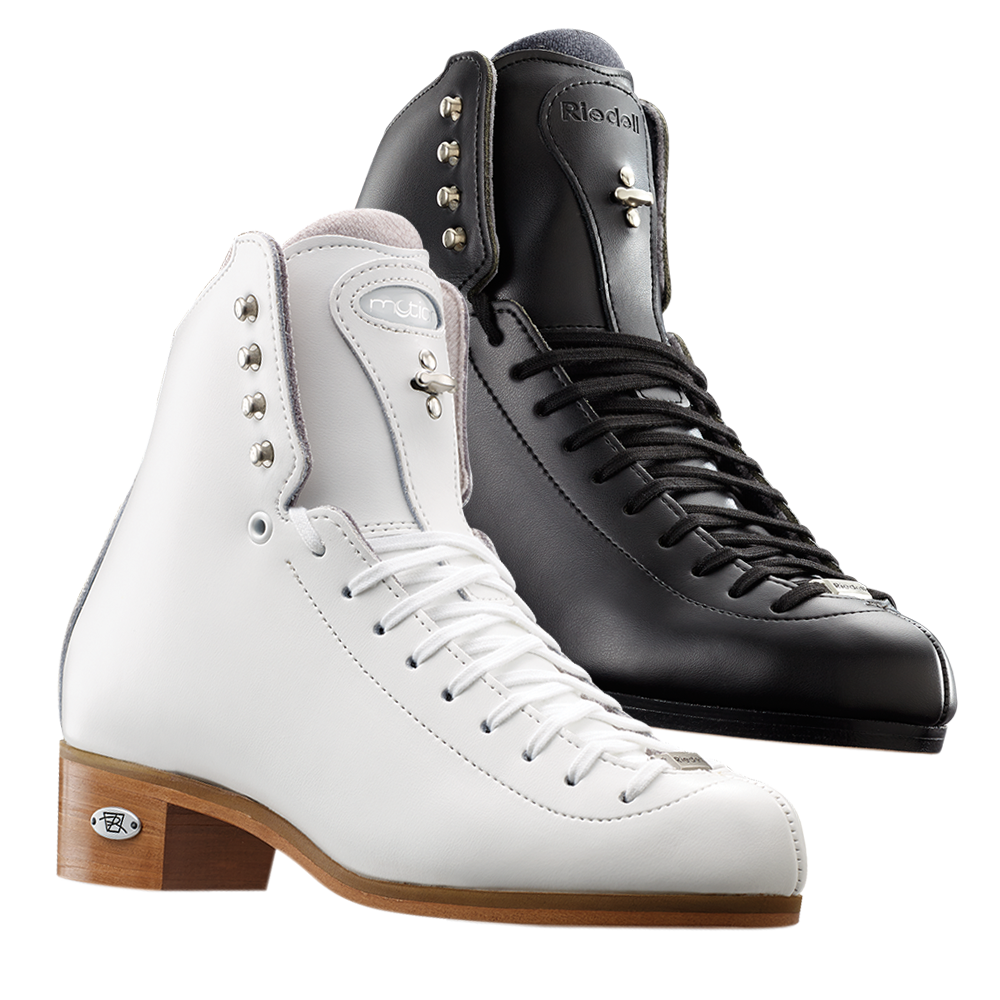 Riedell  25 Motion White Girls Figure Skates-Astra Blades