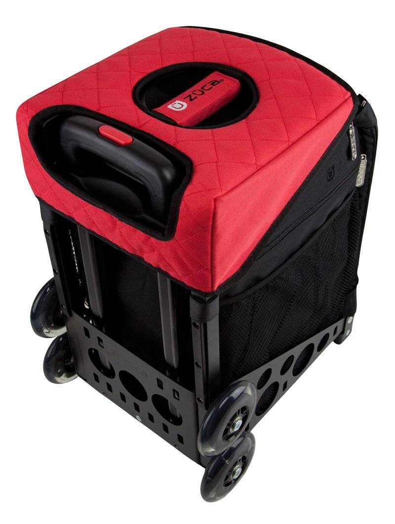 Zuca Sport Travel Tote Reversible Seat Cushion Black-Red