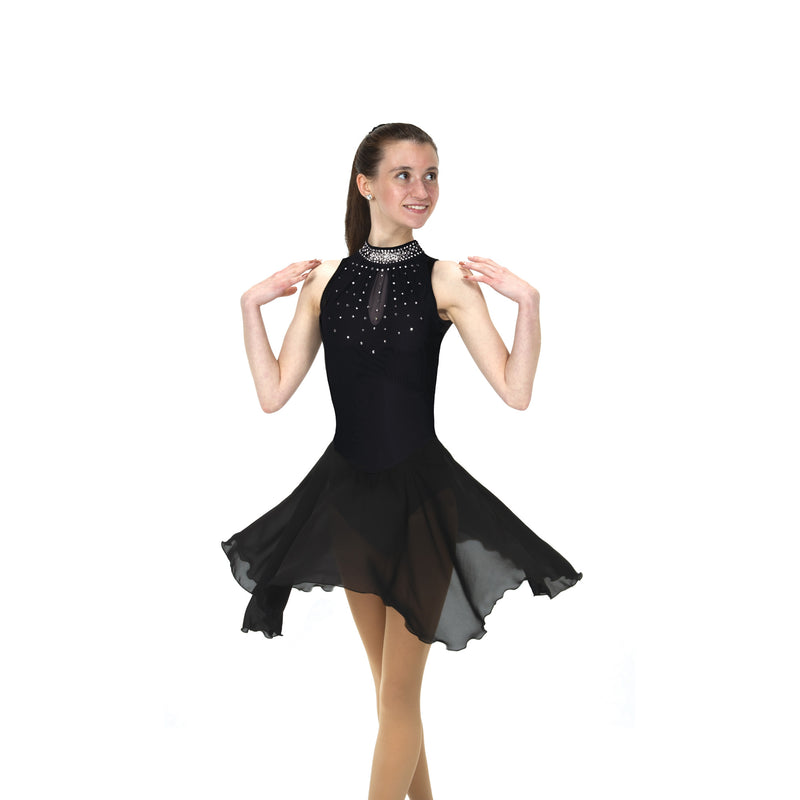 JRD22018R Keyhole Dance Dress with Crystals
