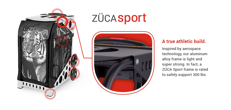 Zuca Sport Travel Tote Frames With Flashing Wheels